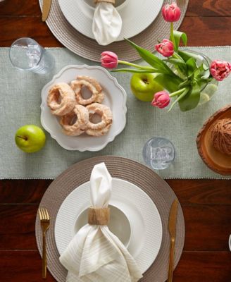 Design Imports Fine Ribbed Table Runner 13x72 inches