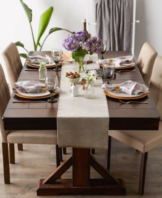 Design Imports Fine Ribbed Table Runner 13x72 inches