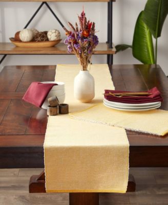 Design Imports Fine Ribbed Table Runner 13x72 inches
