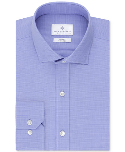 Ryan Seacrest Distinction Non-Iron Slim-Fit Houndstooth Dress Shirt, Only at Macy's