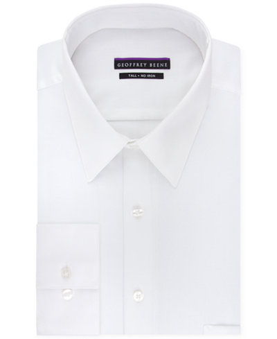 Geoffrey Beene Big and Tall Classic-Fit Wrinkle-Free Sateen Solid Dress Shirt