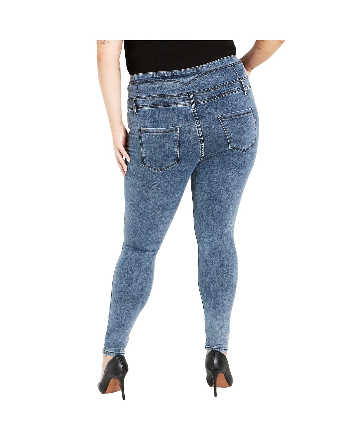 City Chic Women's Asha Slit Corset Skinny Jean
