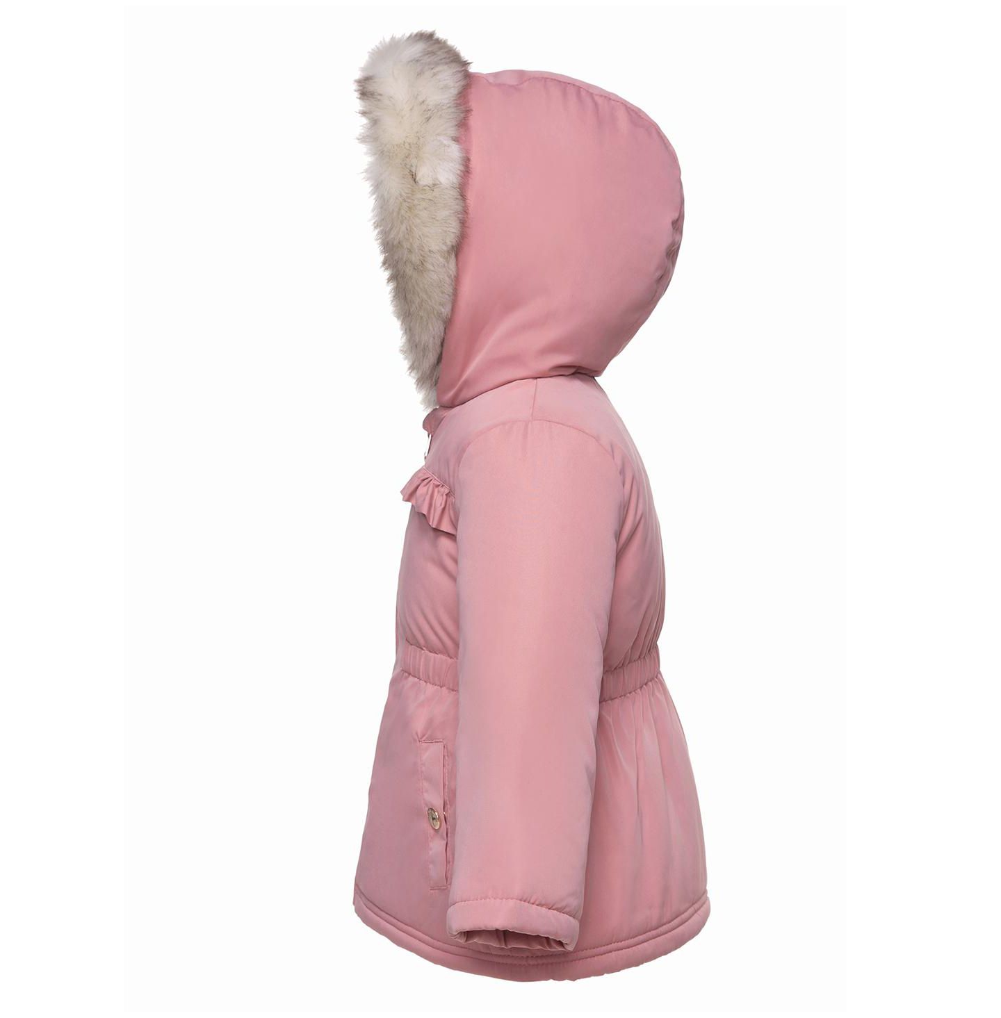 Куртка Rokka&Rolla Puffer Jacket with Sherpa Fleece Lining 2T-4T для девочек-малышей, цвет: Розовый — фото 2