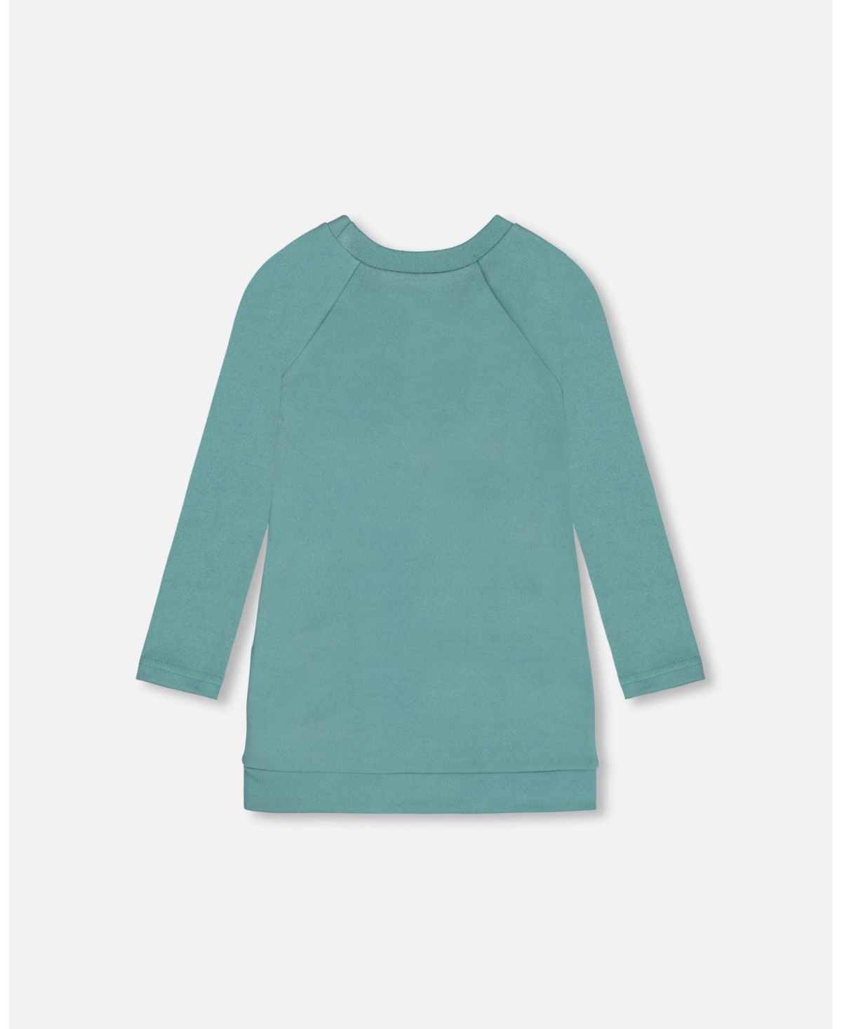 Deux par Deux Big Girls Tunic With Front Pocket- Emerald green