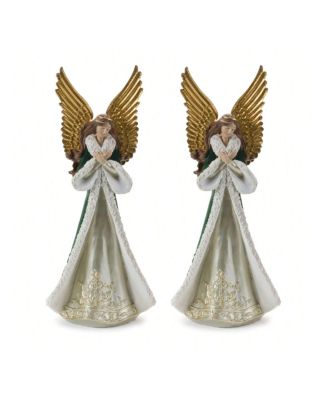 Slickblue Serene Winter Angel Statue (Set of 2) - Macy's