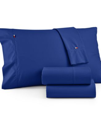 tommy hilfiger solid core twin sheet set