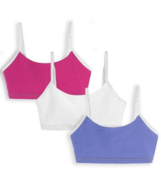 Girls Fair Trade Organic Cotton Bralettes 3-pack