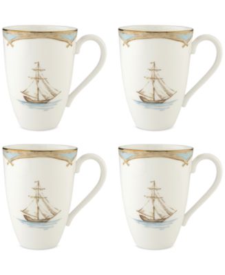 Lenox British Colonial Tradewind Mugs, Set of 4 - Macy's