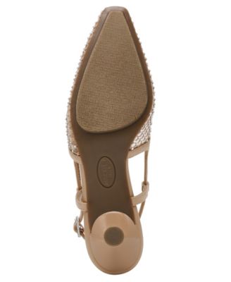 Women's Thia Rhinestone Mesh Slingback Pumps