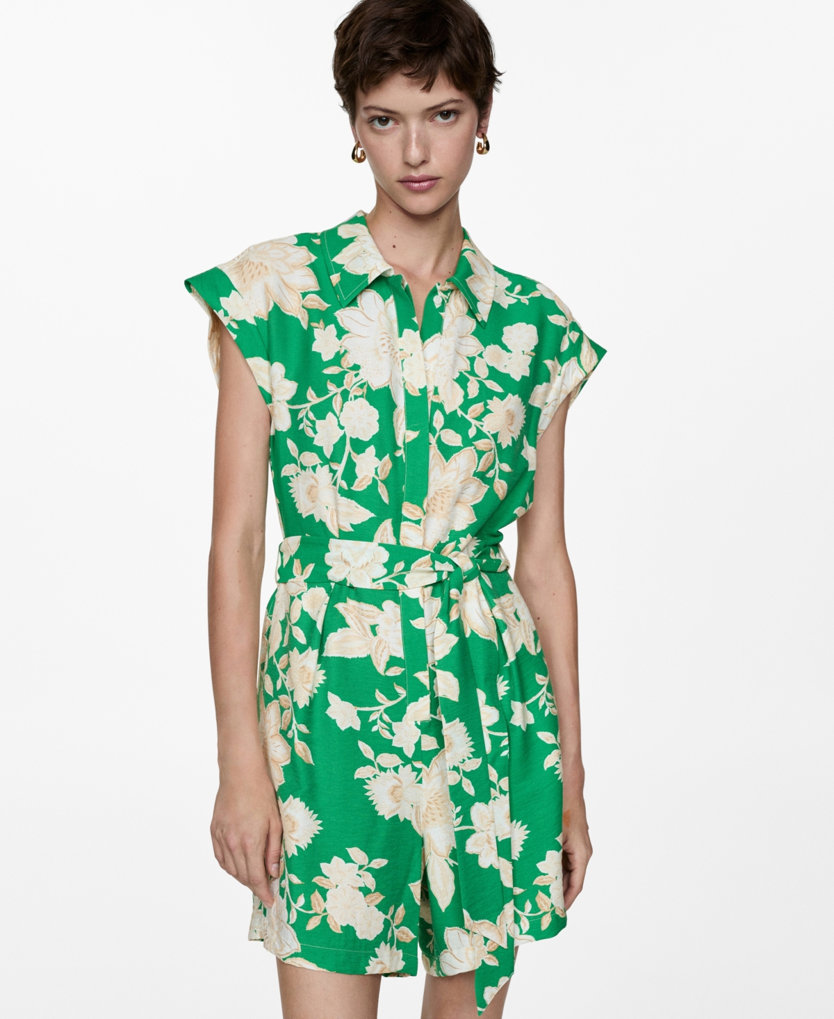 Mango Women's Tropical Print Playsuit