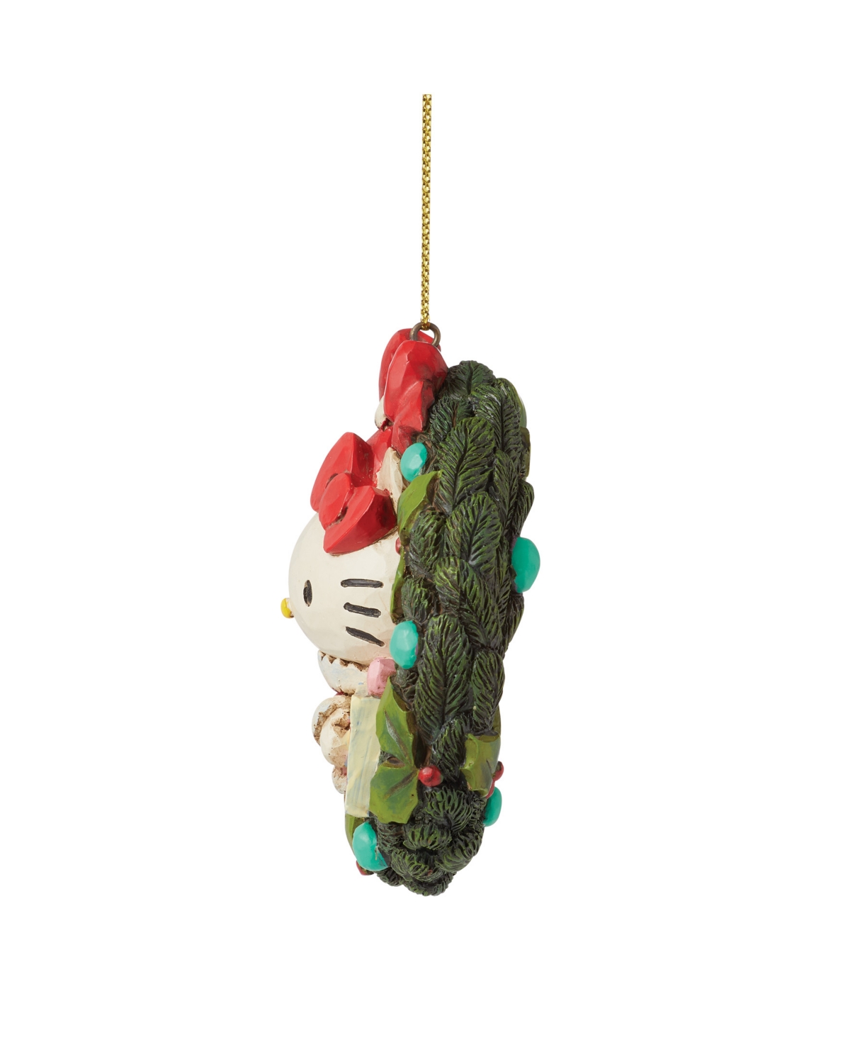 Jim Shore Sanrio Hello Kitty Wreath Christmas Holiday Ornament In Multi