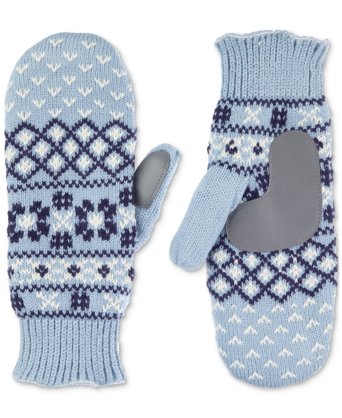 Isotoner Signature Nordic Fair Isle Water Repellent Knit Mittens