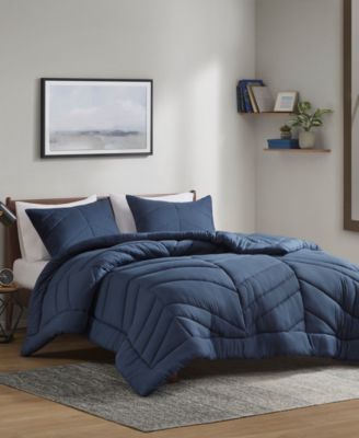 Remy Quilted Chevron 3-Pc. Comforter Set, Full/Queen