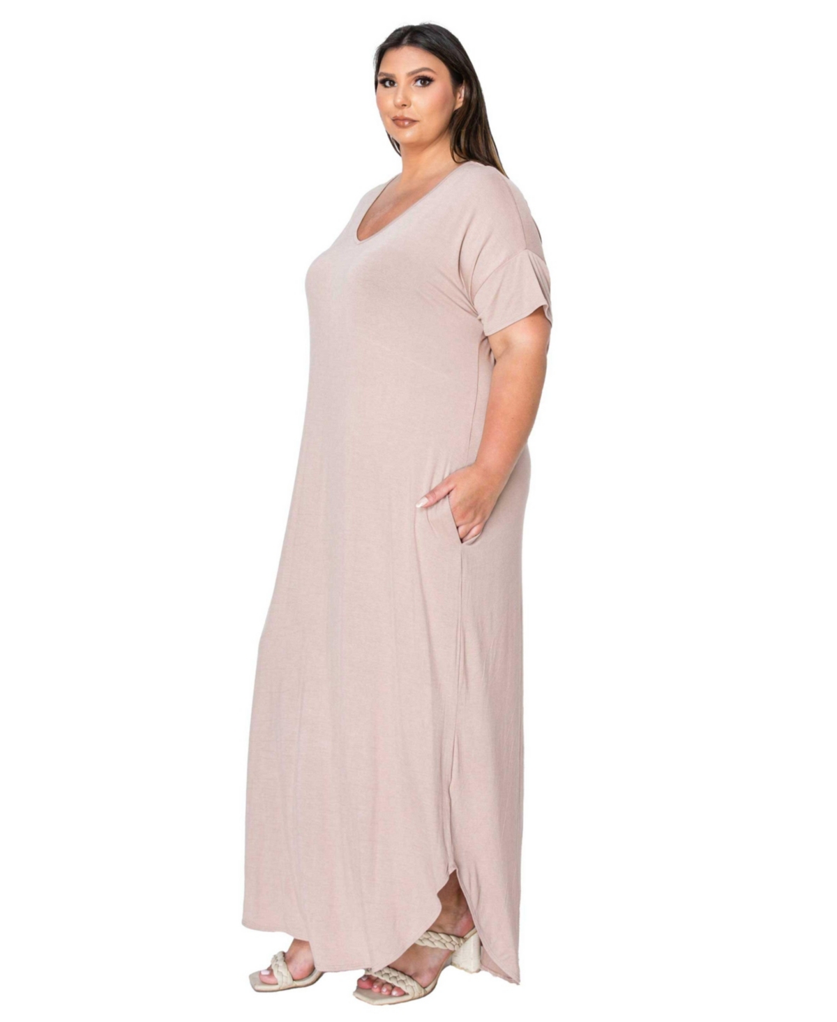 L I V D Plus Size Scarlett Maxi Pocket Dress