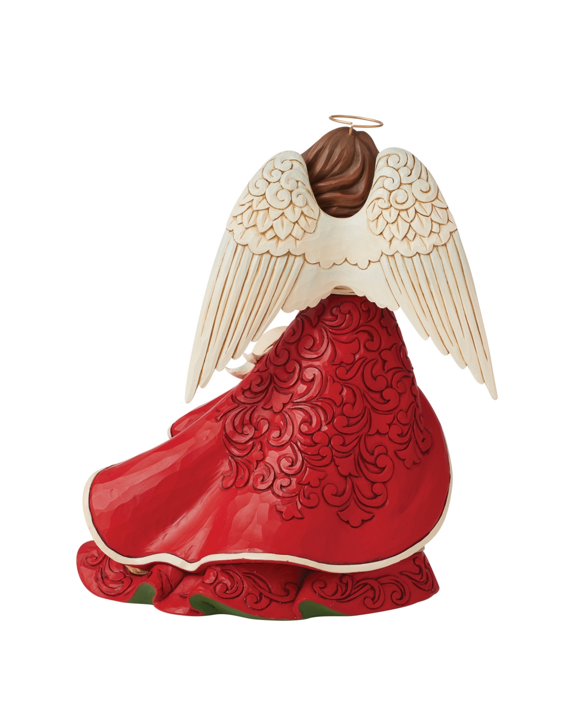 Jim Shore Red Christmas Angel Figurine In Multi