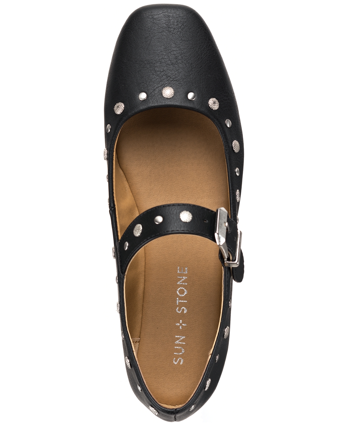 SUN + STONE WOMEN'S CAIAA STUDDED MARY JANE FLATS, CREATED FOR MACY'S 