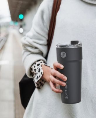 Dual Chamber 2-In-1 Double Sided Vacuum Insulated Stainless Steel Water Bottle Tumbler Travel Mug 30oz