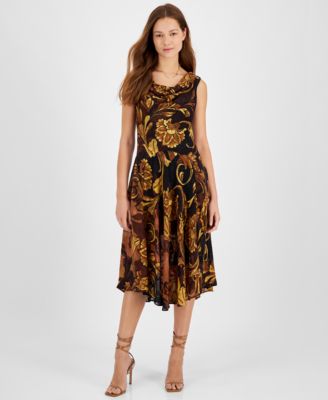 Robbie Bee - Petite Cowl-Neck Sleeveless Dress