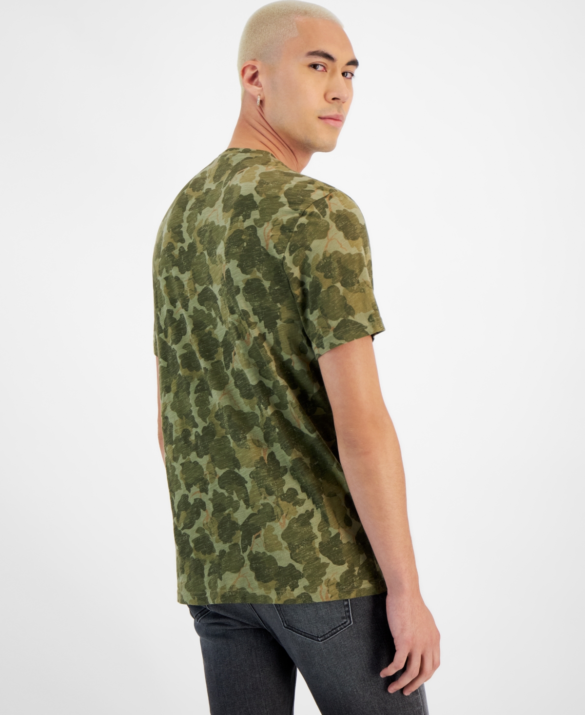 Sun + Stone Men's Regular-Fit Camo T-Shirt, Created for Macy's