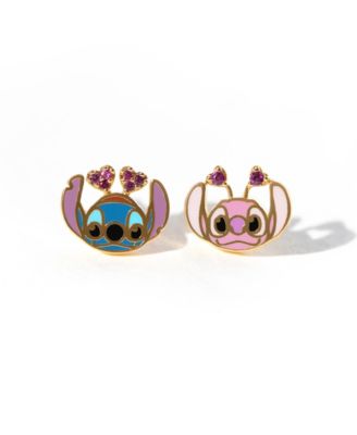 Disney Enamel Stitch Angel Studs