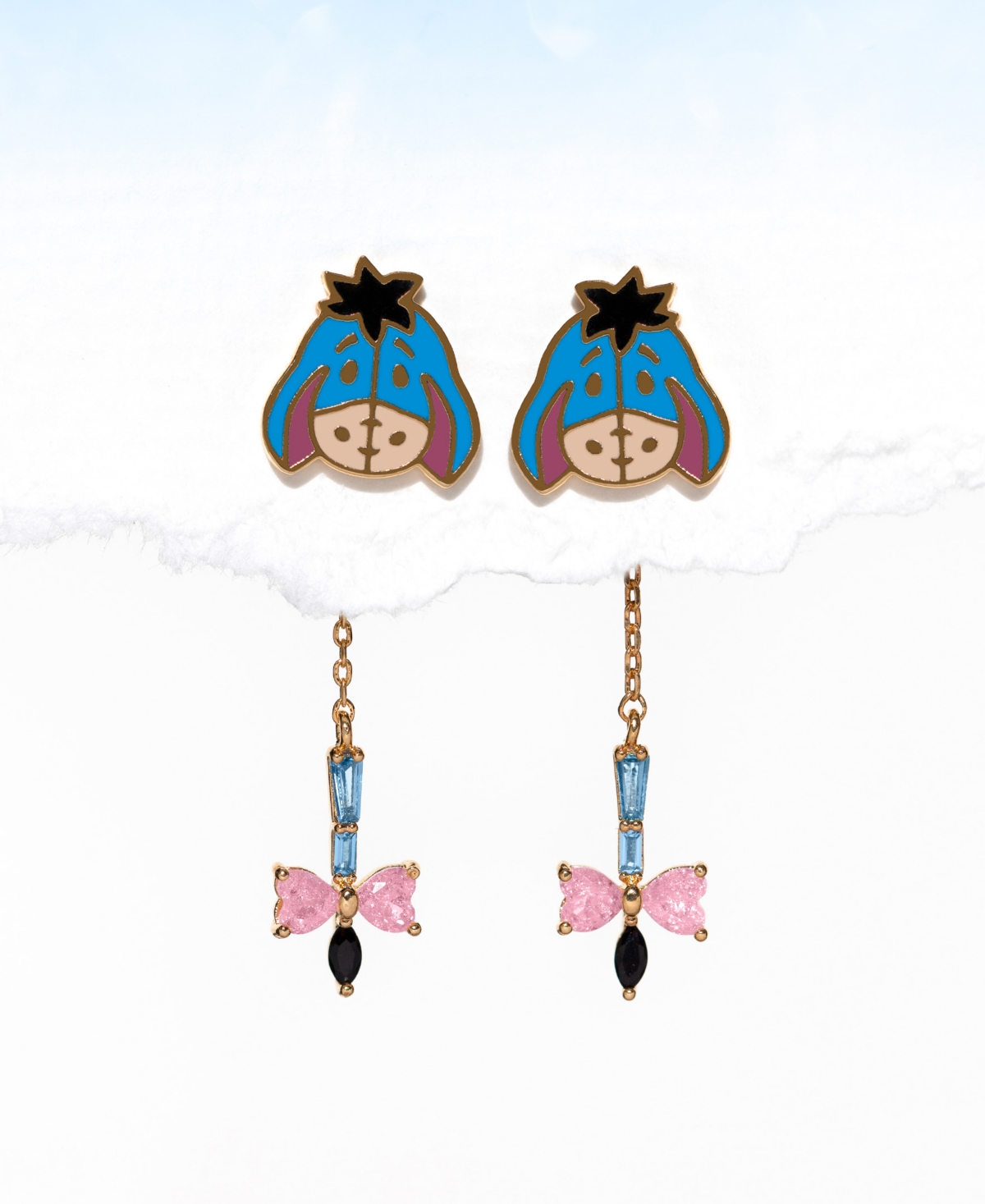 Girls Crew Disney Winnie The Pooh Multi-color Eeyore Dangle Earrings In Gold