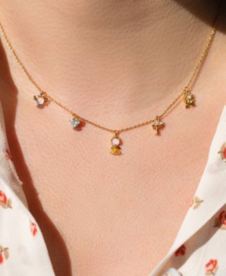 Disney Multi-Color Beauty the Beast Charm Necklace