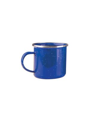 Enamel Percolator Coffee Pot & 4 Mug Set - Blue