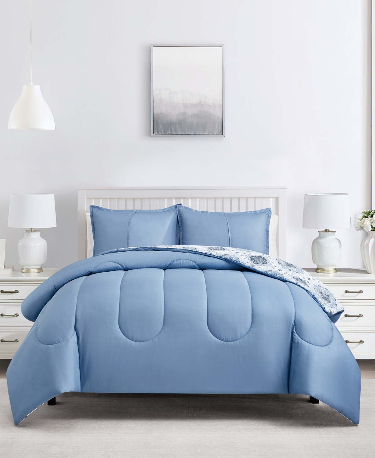 Sunham Willoughby Reversible 3-pc. Comforter Sets In Blue