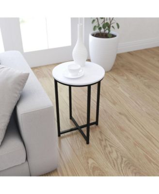 Fairdale End Table With Round Cross Brace Frame