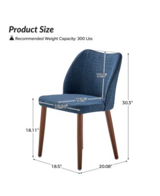 Melisa Dining Chair with Solid Wooden Legs,Set of 2