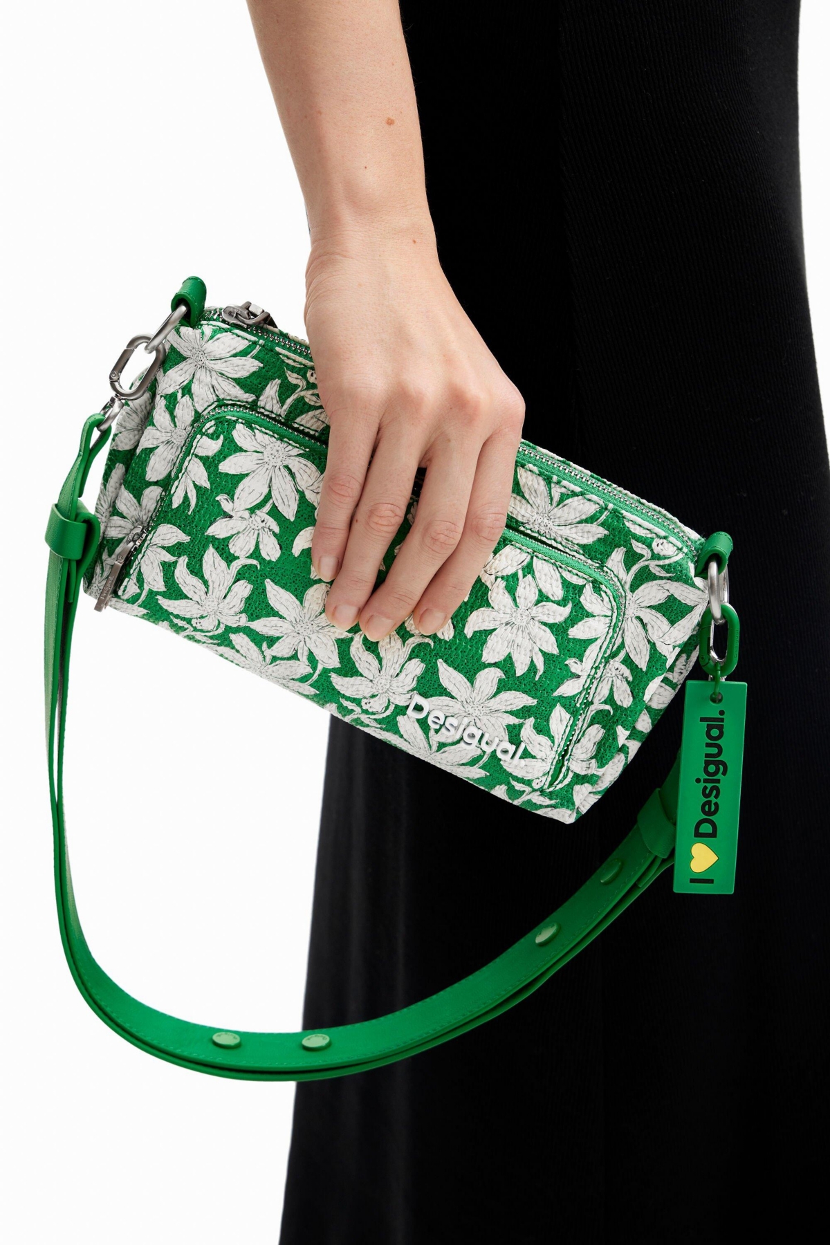 Desigual Women's textured floral crossbody bag