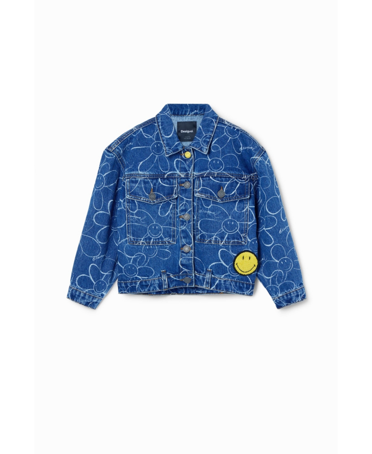 Desigual Girls Girls's Smiley Originals denim trucker jacket