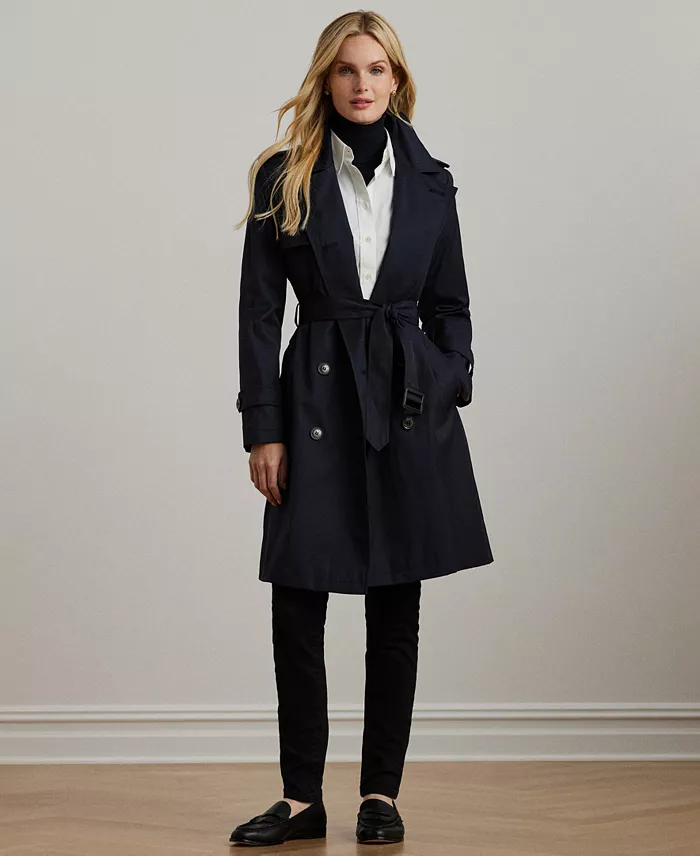 Women's Belted Water-Resistant Trench Coat - thumbnail 2