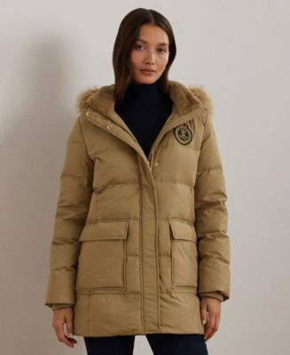 Lauren Ralph Lauren Women's Hooded Crest Puffer Coat - Macy's 