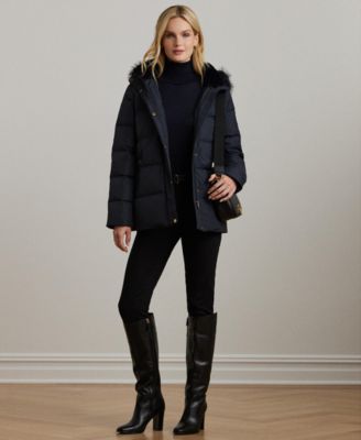 Women's Faux-Fur Hooded Puffer Coat