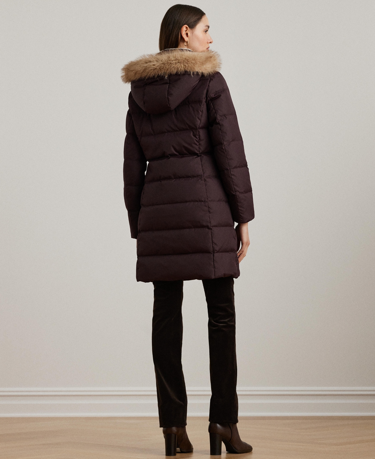 Lauren Ralph Lauren Women's Faux-Fur Hooded Puffer Coat