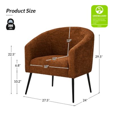Hal Modern Boucle Armchair with Metal Leg
