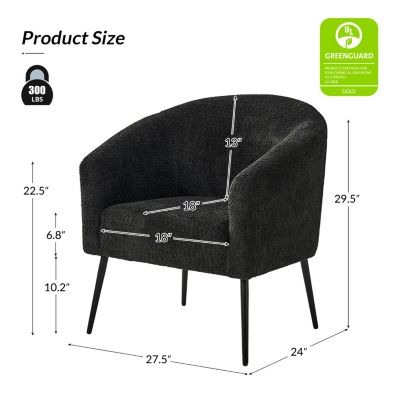Hal Modern Boucle Armchair with Metal Leg