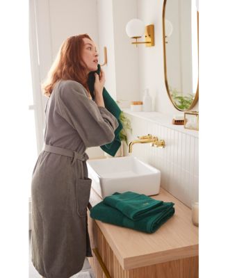 Logo Patch 100% Cotton Pique Bath Robe