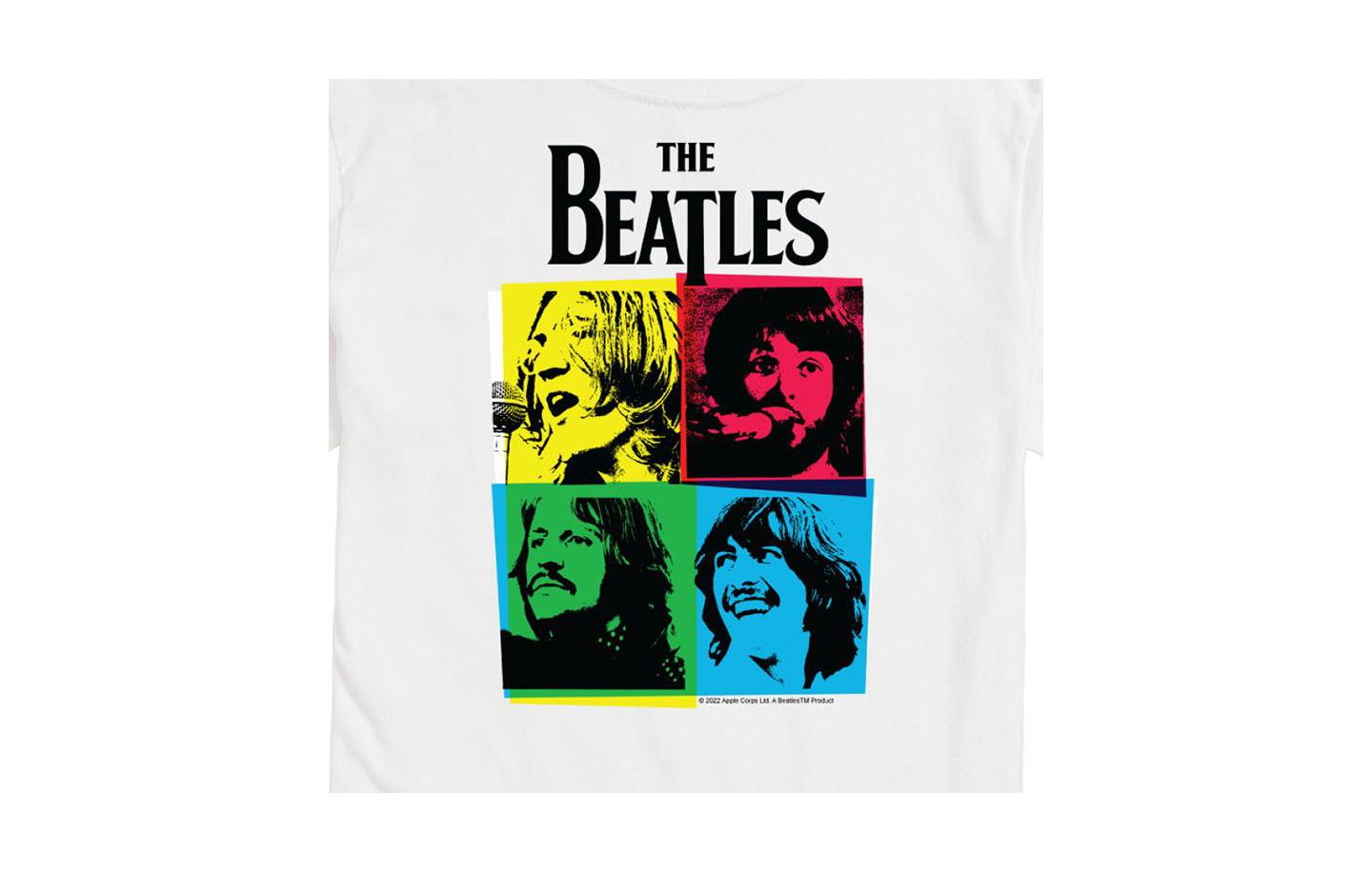 Женская футболка AIRWAVES Hybrid Apparel The Beatles Group Colorful Short Sleeve, цвет: Белый — фото 3