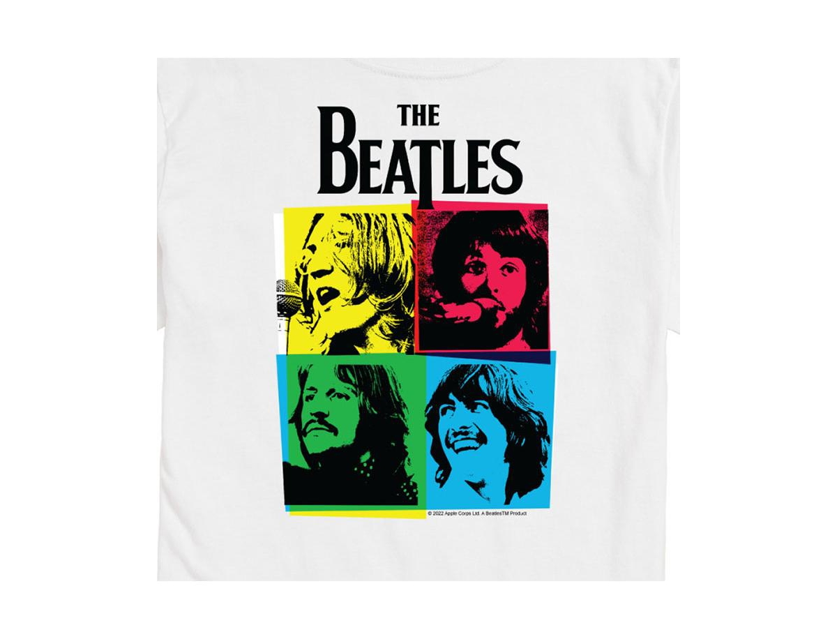 Airwaves Hybrid Apparel The Beatles Group Colorful Short Sleeve Tee In White