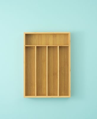 Bamboo 5 Slot Drawer Organizer for Kitchen Utensils