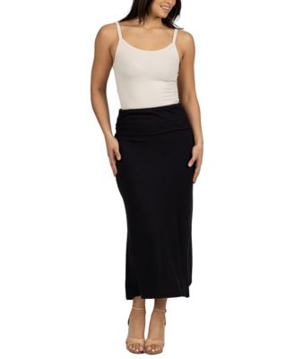 Women's Comfortable Foldover Maxi Skirt