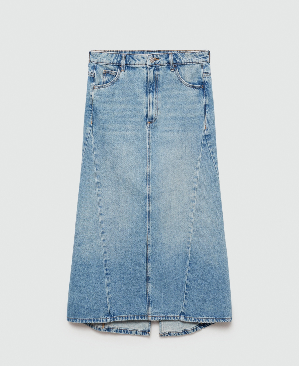 Mango Women's Slit Denim Skirt