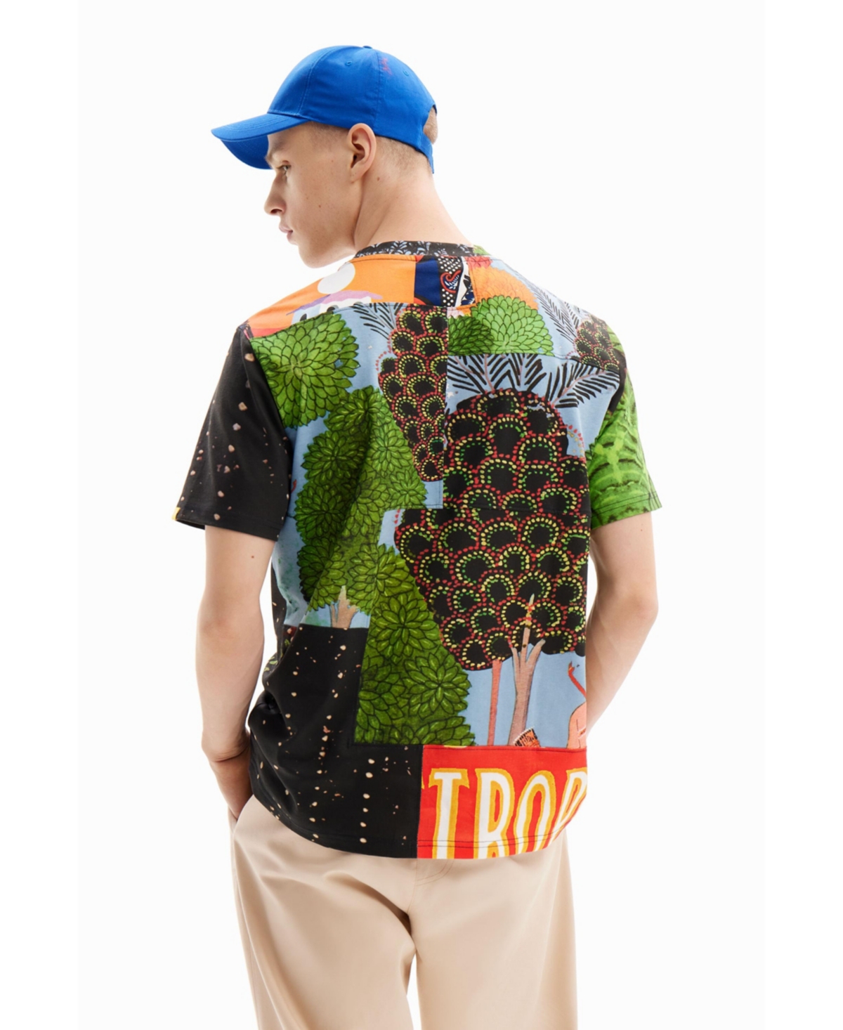 Desigual Men's Patchwork motif T-shirt