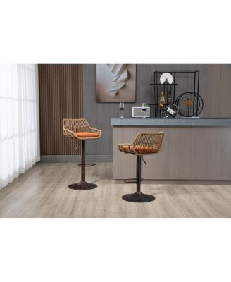 Streamdale Adjustable Bar Stools Set with Footrest
