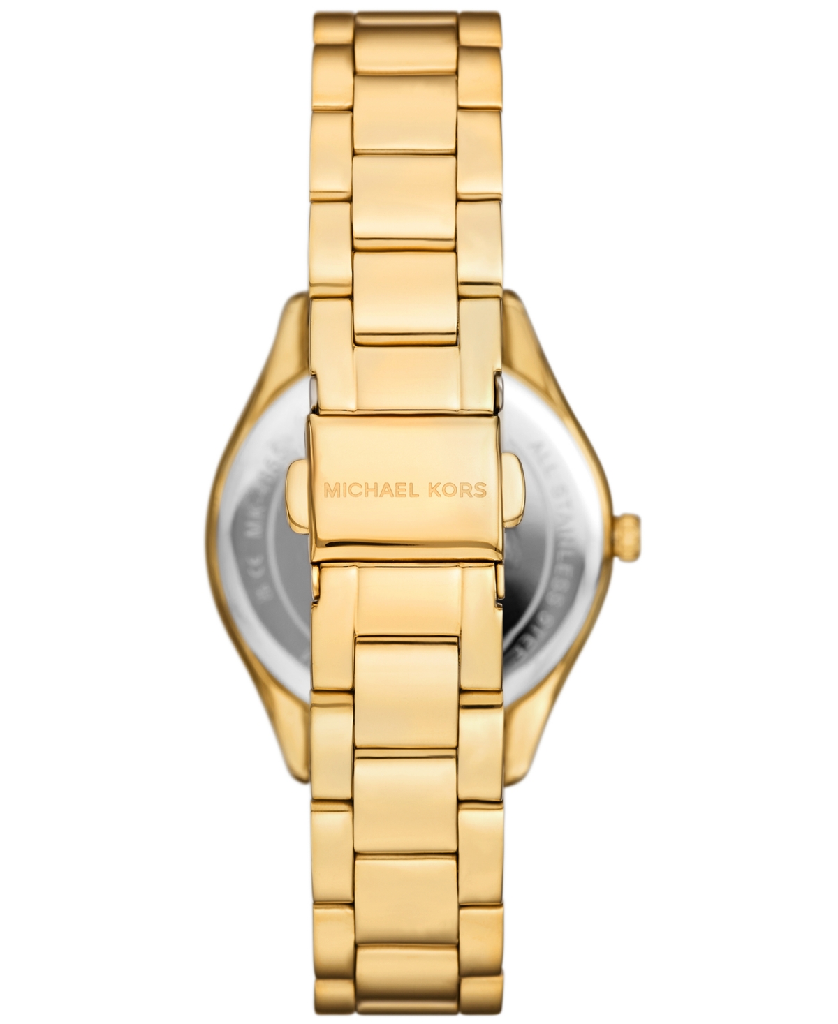 Michael Kors Lauryn Gold-tone Ladies Watch Earrings And Necklace Gift Set In Gold