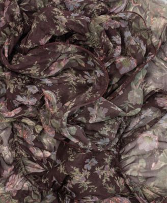 Fall Floral Ruffle Wrap