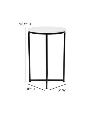 Fairdale End Table With Round Cross Brace Frame