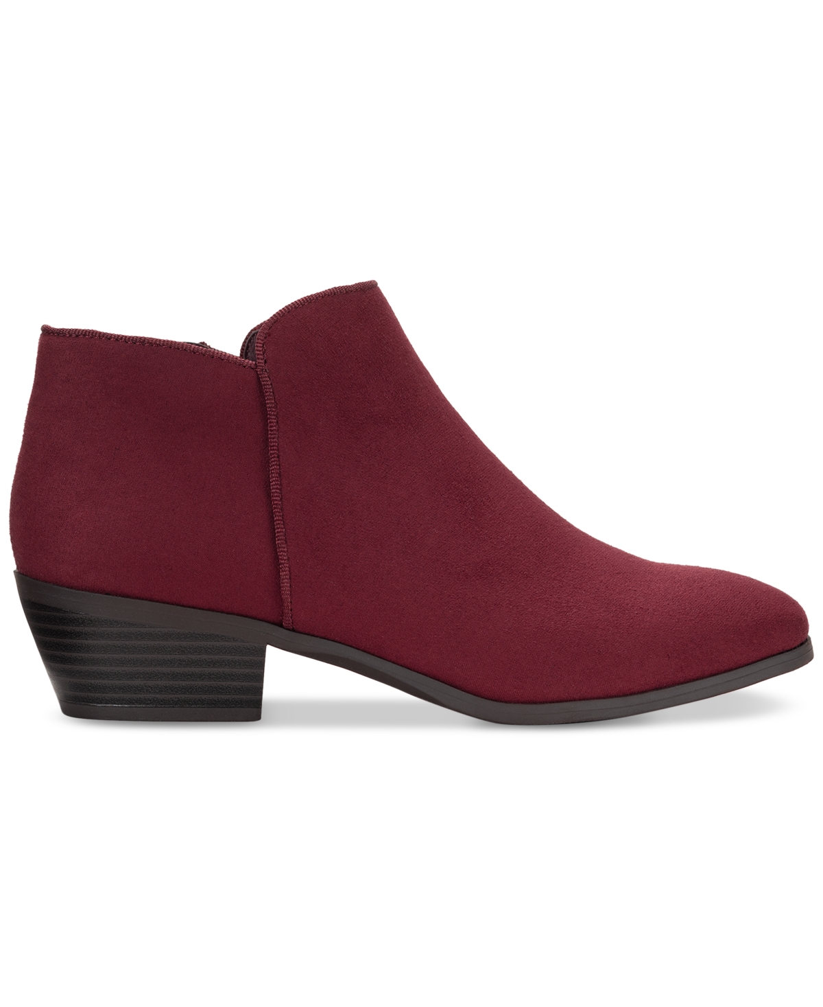 Style Co Wileyy Ankle Booties Created for Macy s Black Smooth Black Micro Smart Closet